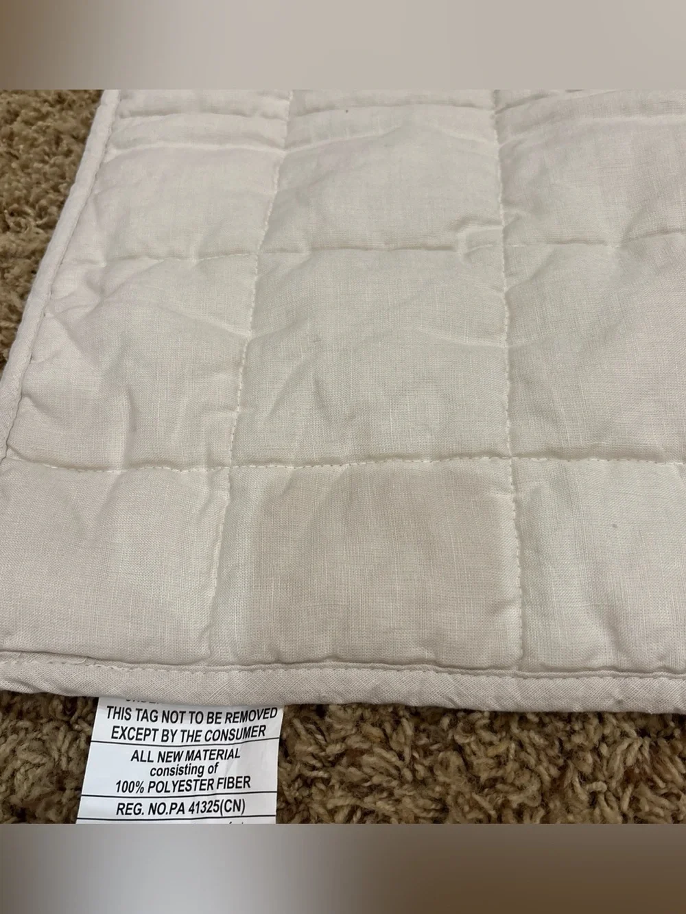Quince European Linen Box Quilted Sham Set Standard Sand